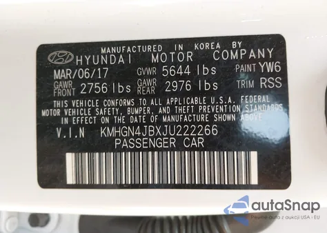 2018 Genesis G80 3.3T Sport z USA, uszkodzony, nr VIN KMHGN4JBXJU222266